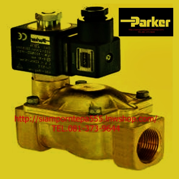 P-VE7321BIN00-220V Parker Solenoid valve 2/2 size 3/8" ทองเหลือง ไฟ 220V 